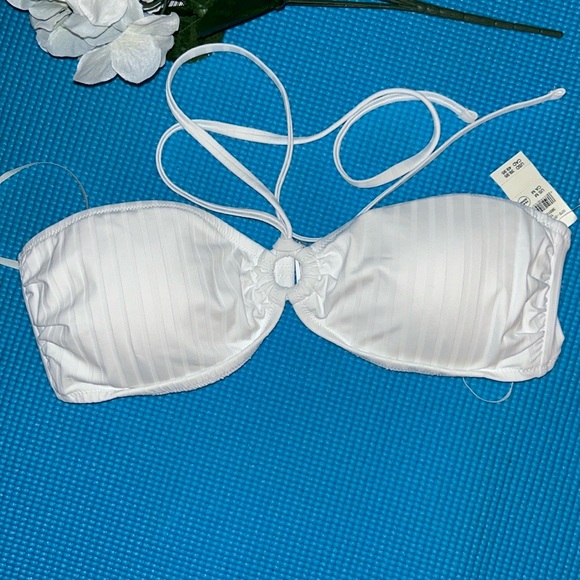 Aerie Banded High Cut Cheeky Bikini Bottom set top white & bikini floral… - Picture 11 of 16